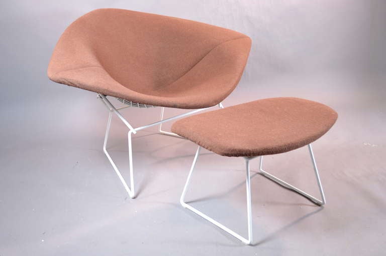 Harry Bertoia Diamond Chair and Ottoman