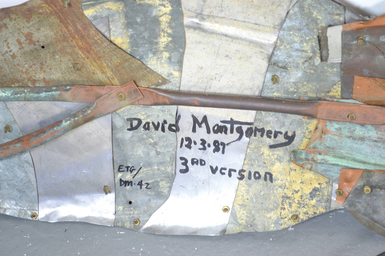 Signed David Montgomery Found Metal Wall Sculpture 4