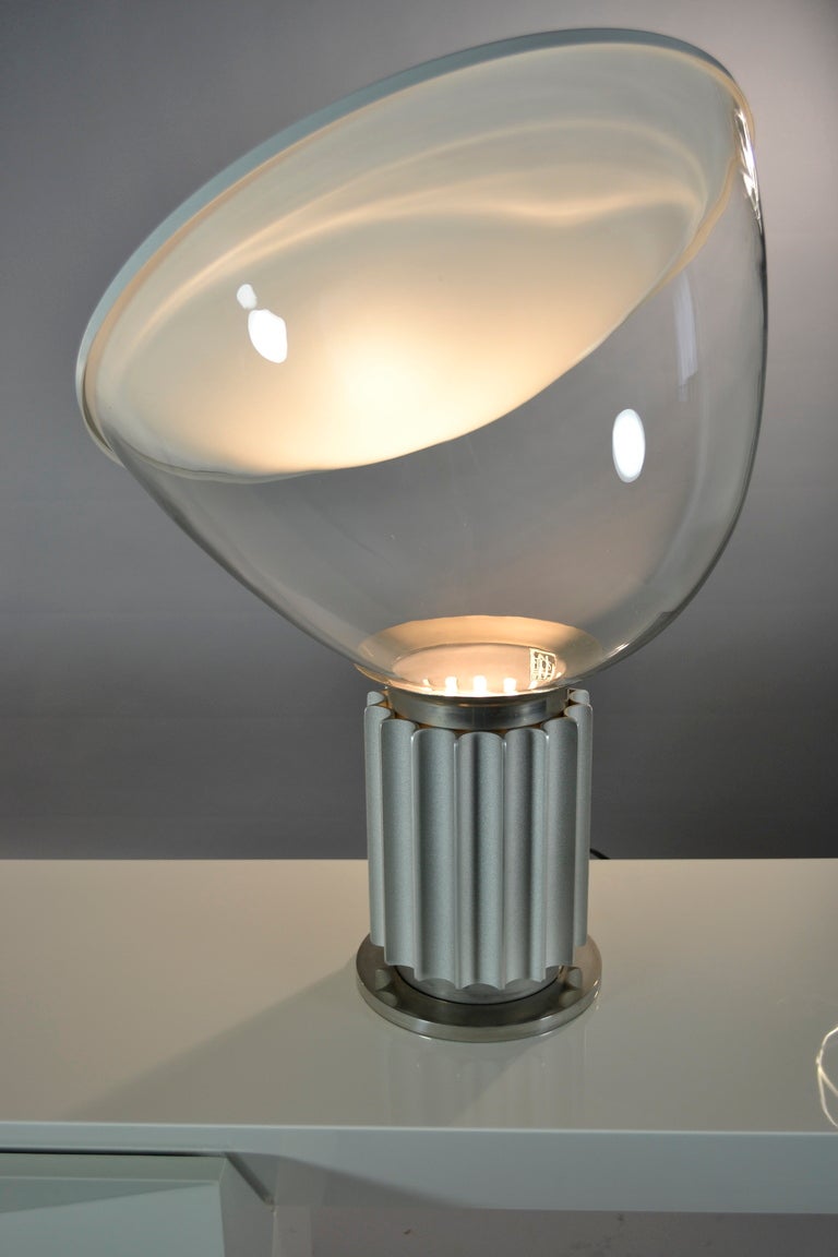 Glass Taccia Lamp by Achille Castiglioni, 1970s