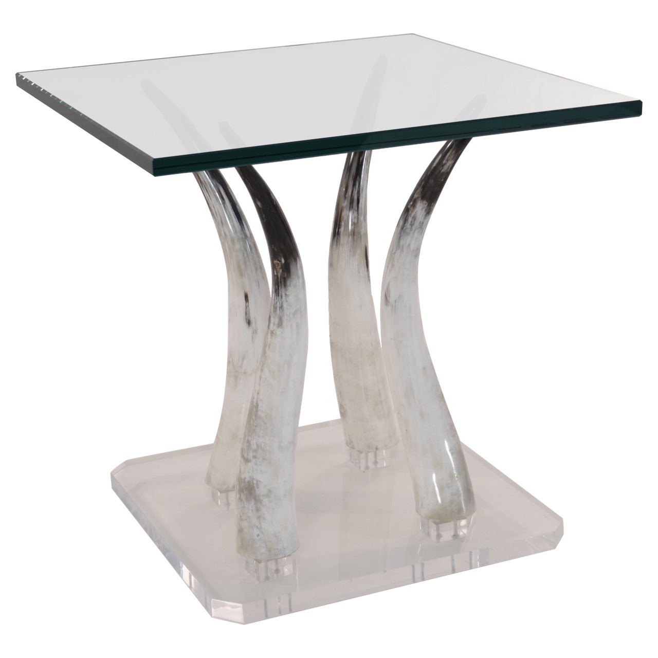 Horn and Lucite Custom Table