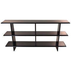 Heywood-Wakefield Modern Open Shelf, Black Lacquer