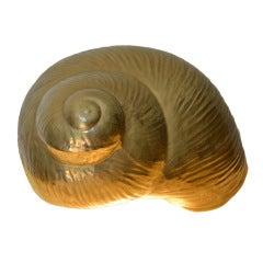 Giant Gold Porcelain Shell - Lorin Marsh