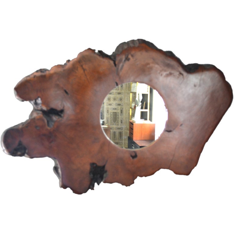 Organic Form Wood Mirror