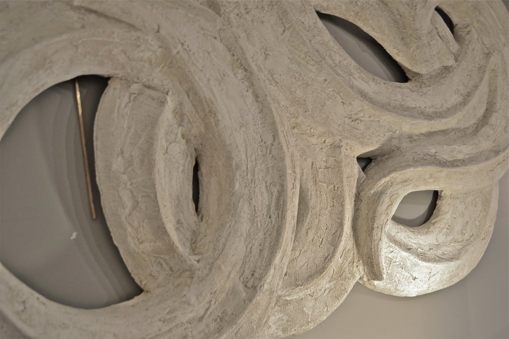 Mid-20th Century Large Plaster Wall Sculpture