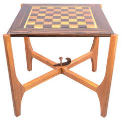 Retro Exotic Wood Game Table