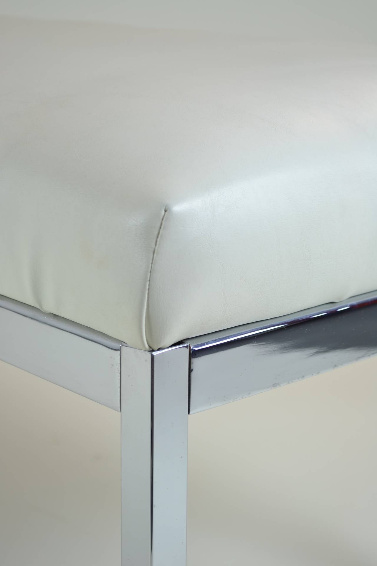 Late 20th Century Chrome Long Bench