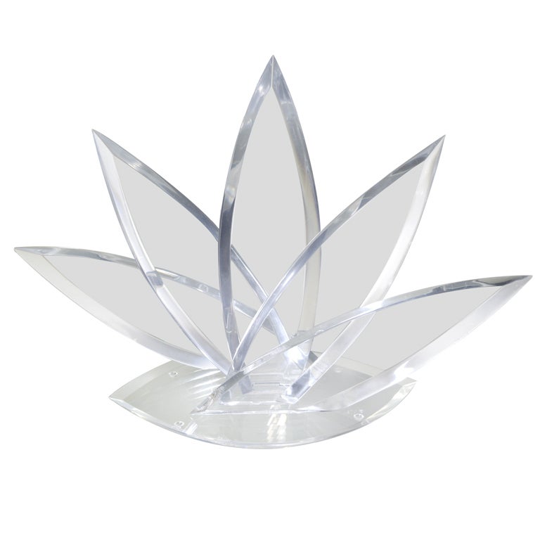Signed Van Teal Lucite Sculpture