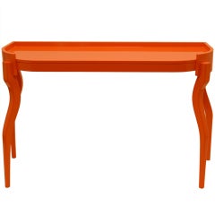 Console Lacquered in "Hermes" Orange