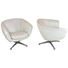 Pair of Overman Swivel Chairs, Sweden, 1970s
