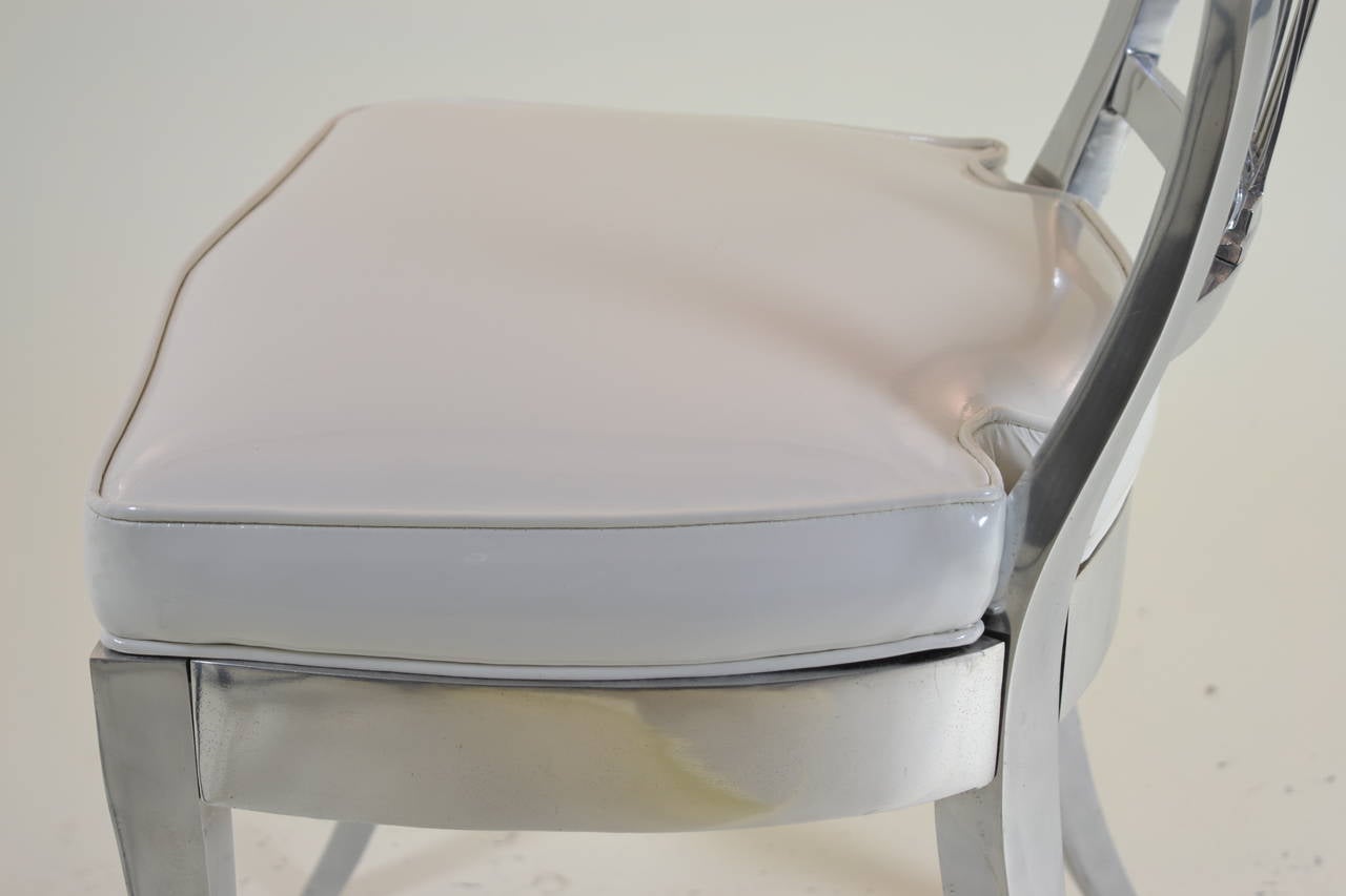 Polished Aluminum Klismos Chair 3