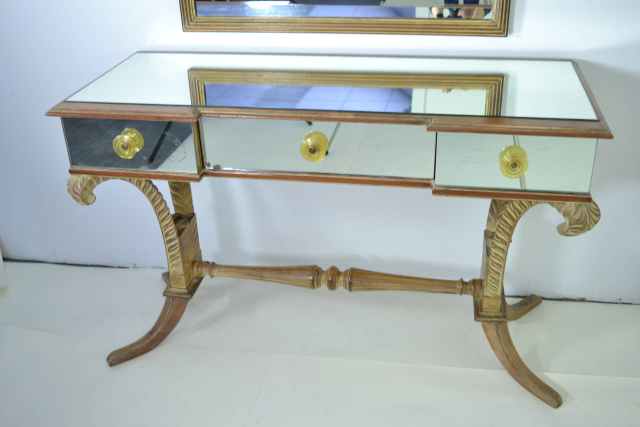 Grosfeld House Vanity and Mirror, circa 1940s