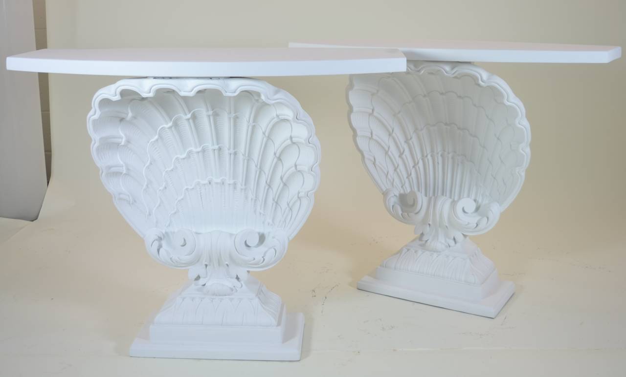 Pair of Grosfeld House Shell Consoles 4