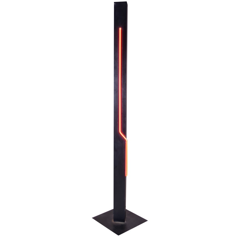 Neon Floor Lamp by Rudi Stern and Don Chelsea for George Kovacs