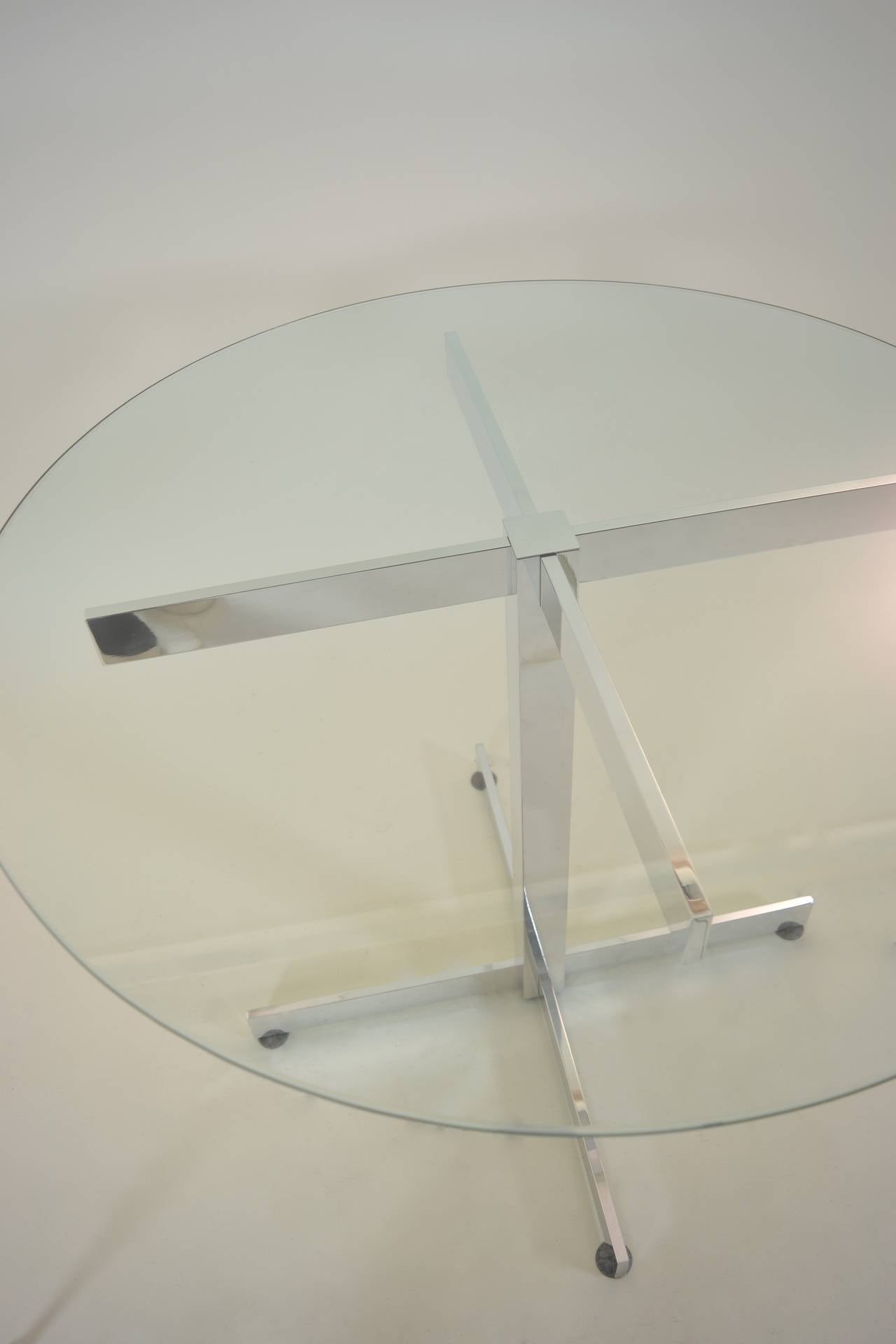 Mid-Century Modern Polished Aluminum Modernist Table