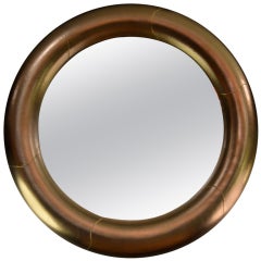 Monumental Leather-Clad Mirror 12