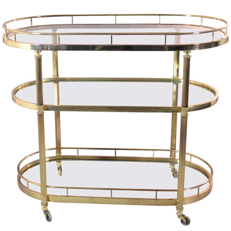 Brass Cocktail Cart at 1stdibs