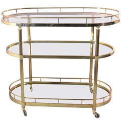 Brass Cocktail Cart