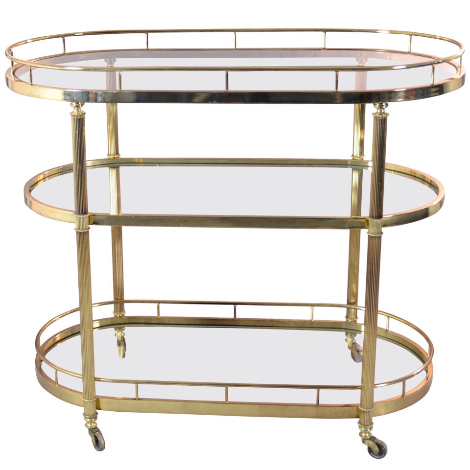 Brass Cocktail Cart