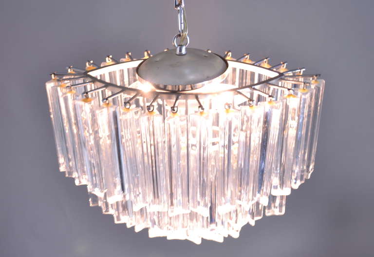 Eye-shaped Camer Chandelier In Excellent Condition In Norwalk, CT