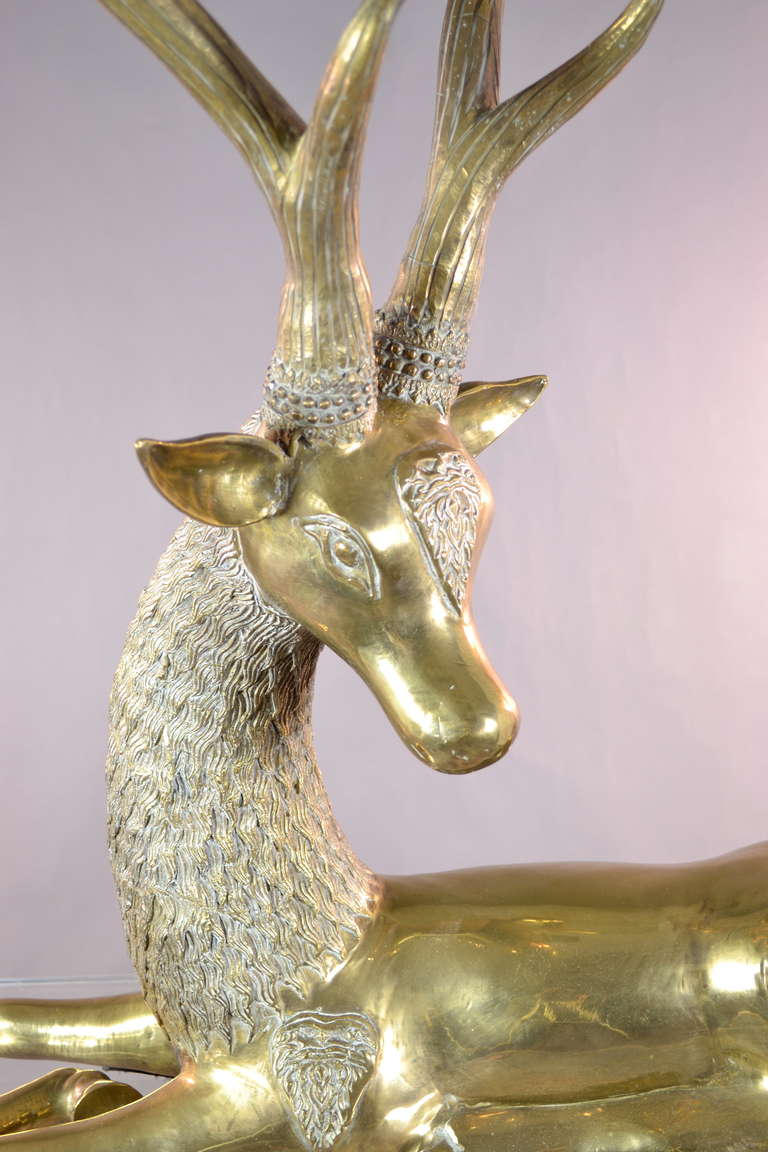 vintage sarreid brass deer