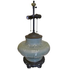 Vintage Celadon Lamp