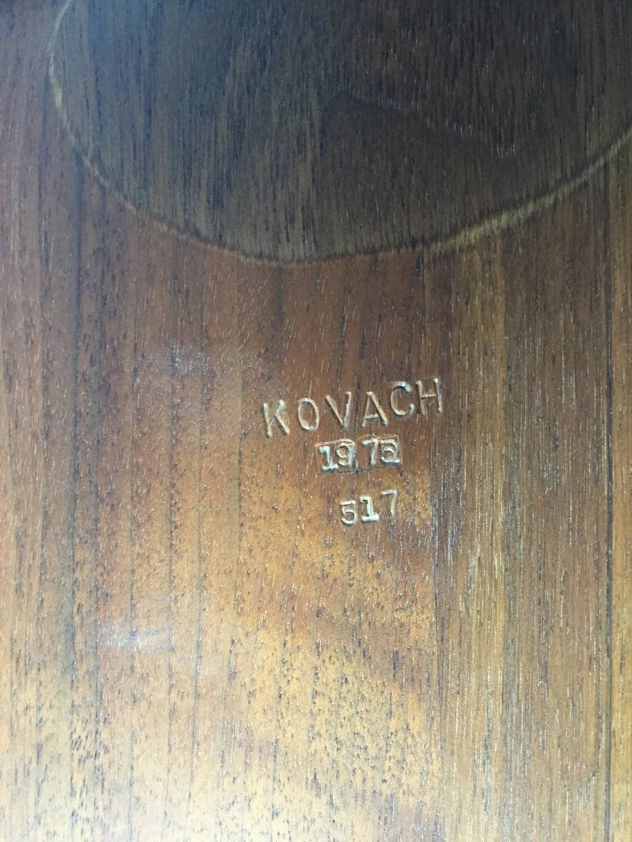 Signed Kovach Carved Wood Table 5