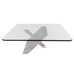 Cantilever Lucite Cocktail Table