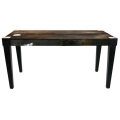 Cow Hide Covered Desk