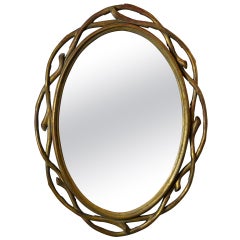 Vintage Faux Bois Italian Mirror