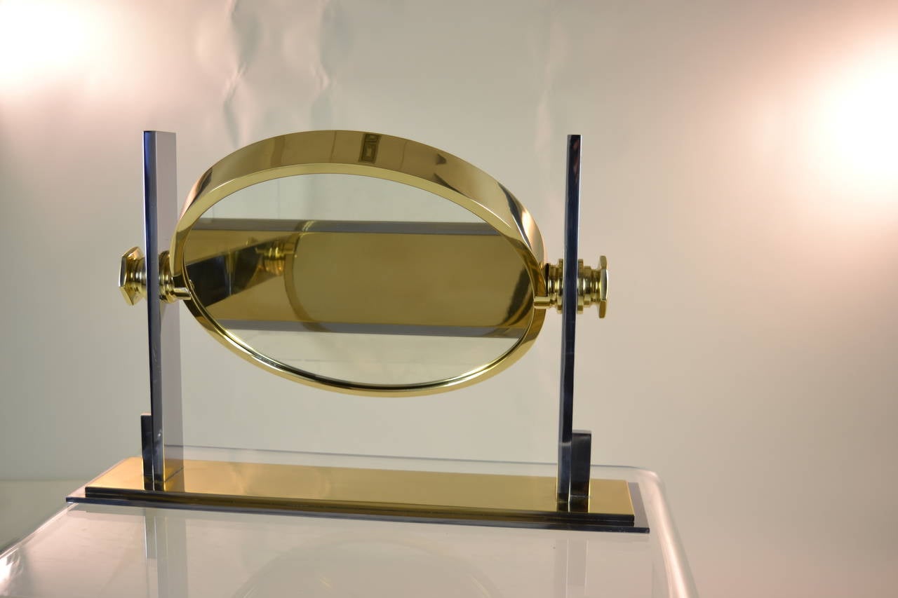 Karl Springer Large Vanity Mirror In Good Condition In Norwalk, CT