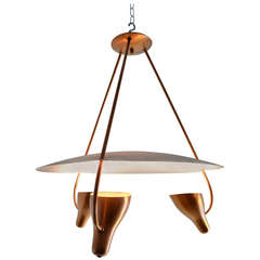 Modernist Copper Chandelier, 1960