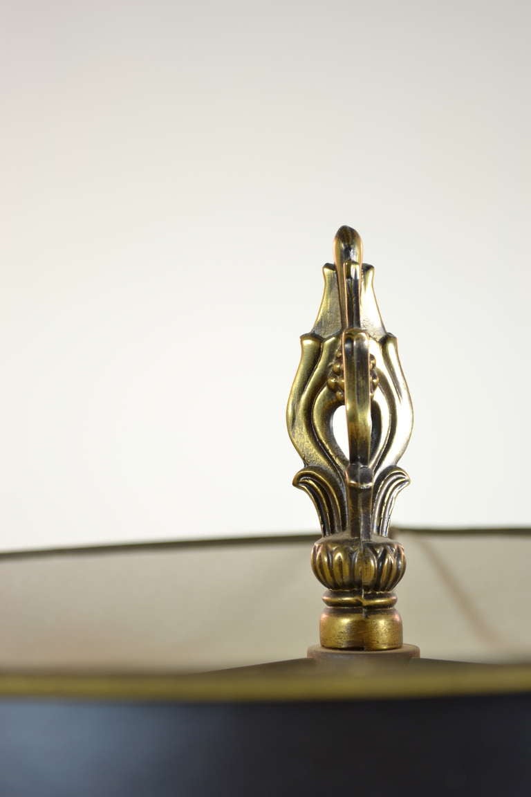 Sculptural Goldtone Table Lamp USA 1940s 1