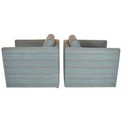 Pair of Cube Chairs by Charles Pfister for Knoll 3
