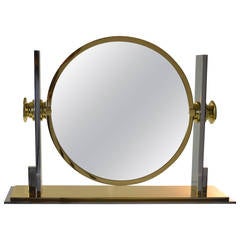 Vintage Karl Springer Large Vanity Mirror