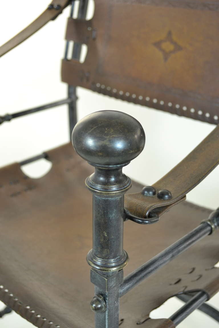 Pair of Spanishstyle Campaign Chairs at 1stDibs