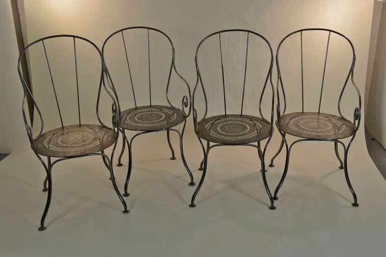 Vintage French Cafe Chairs - Set of 4 1