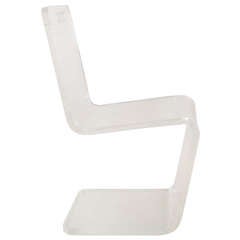 Lucite Cantilever Side Chair