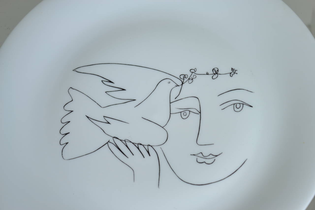 Juego de cuatro platos diseñados por Picasso para Limoges en Excelente Estado en Norwalk, CT