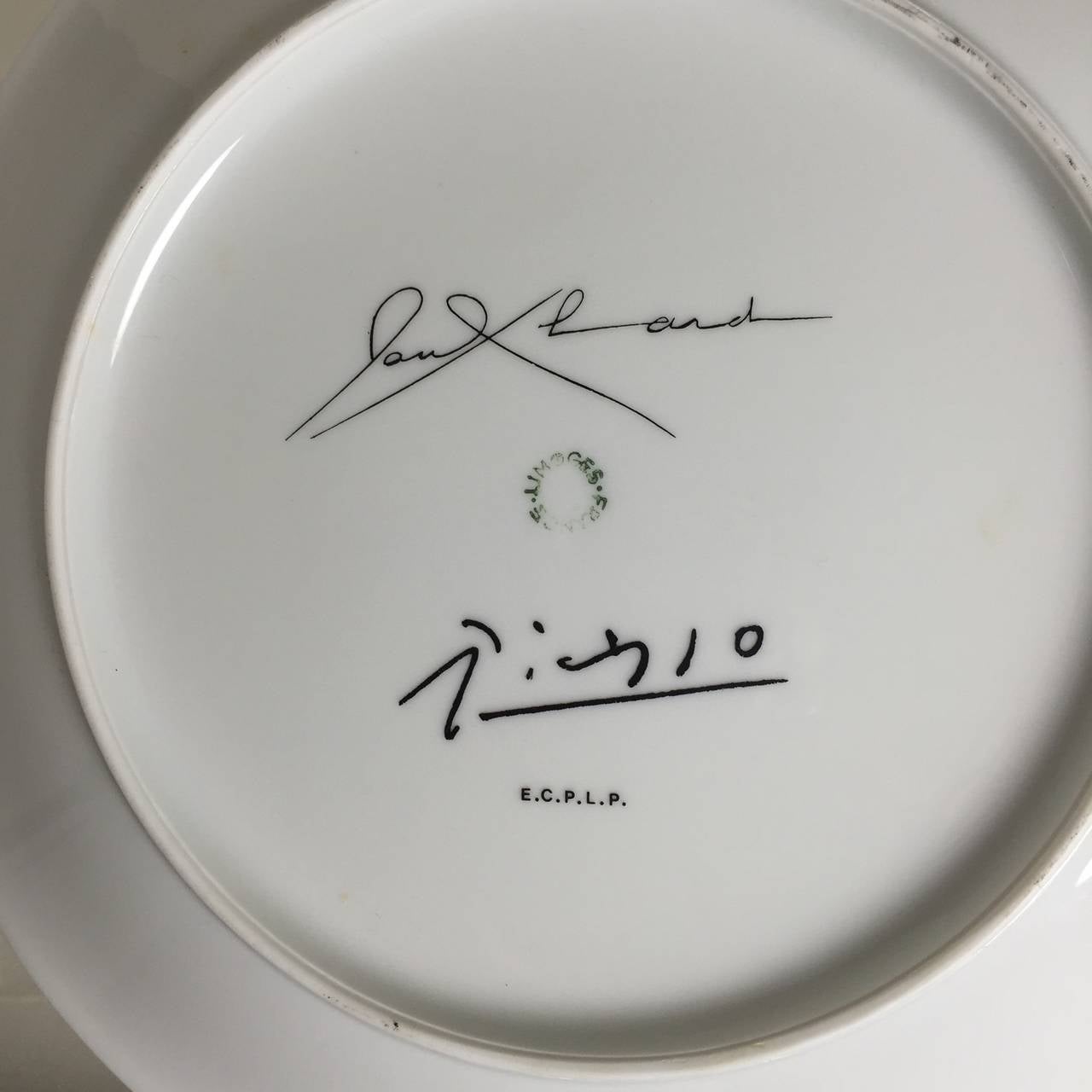 Juego de cuatro platos diseñados por Picasso para Limoges 1