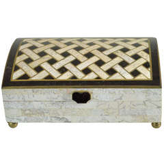 Maitland Smith Inlaid Marble Box