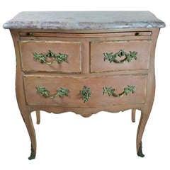 Don Ruseau Painted Commode with Marble Top