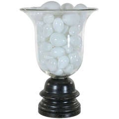 Blown Glass Urn and Eggs
