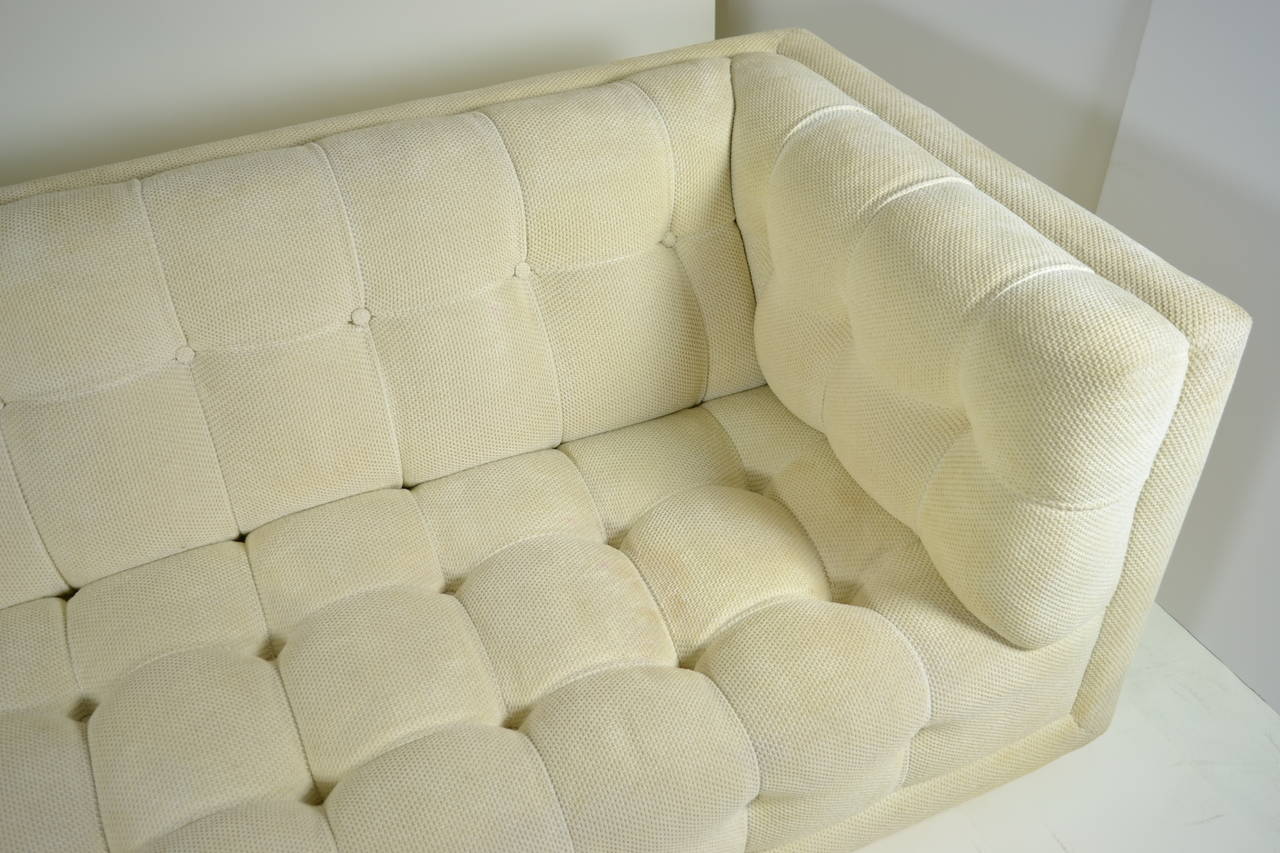 Modern Chesterfield Sofa, circa 1970 In Good Condition In Norwalk, CT