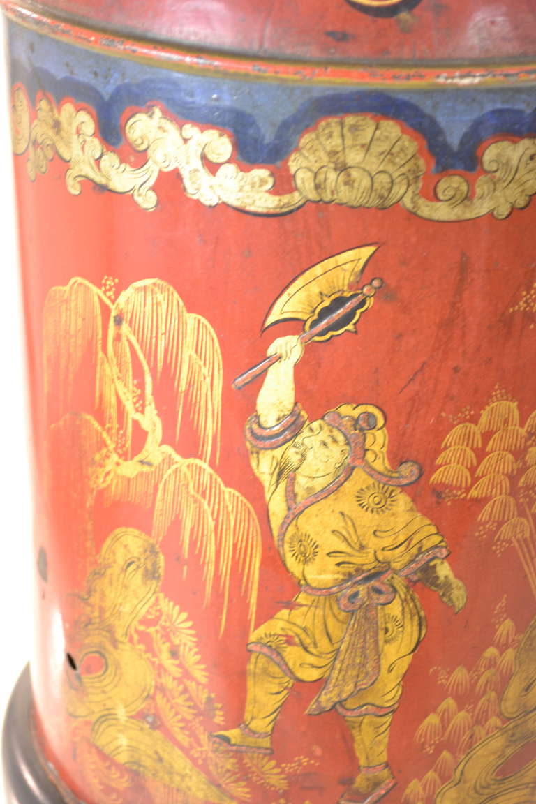 Tôle Antique Tole Tea Canister Lamp