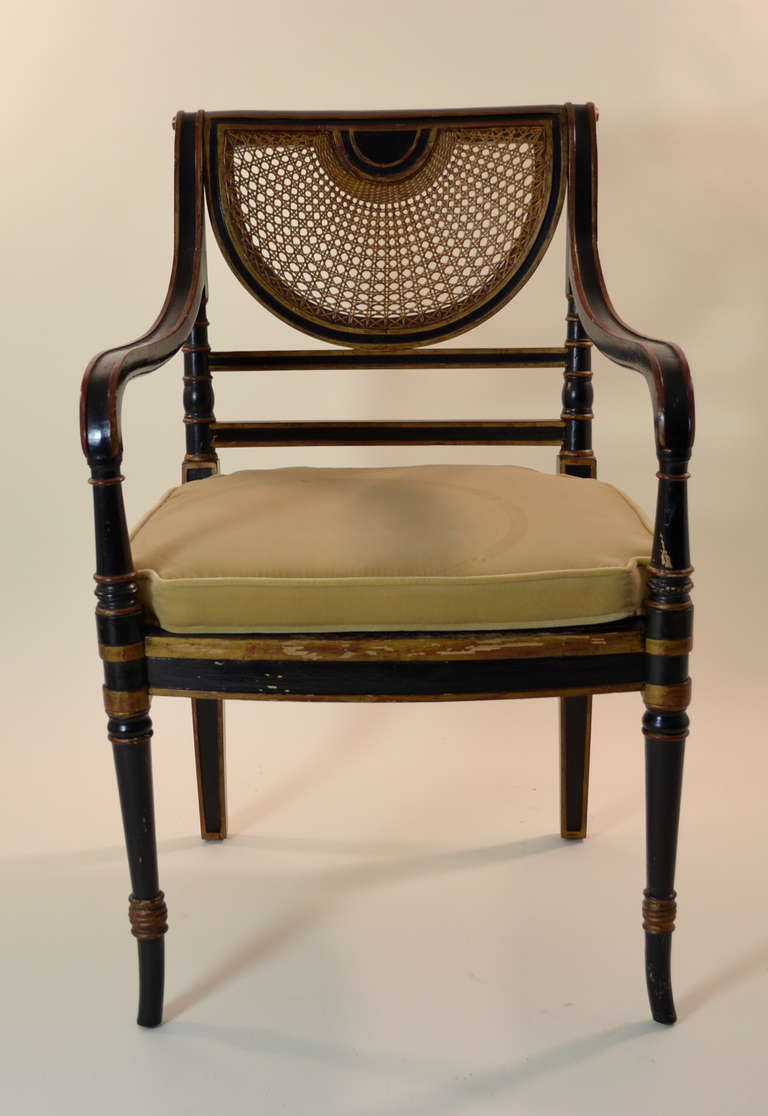Regency-Style Armchair In Good Condition In Norwalk, CT