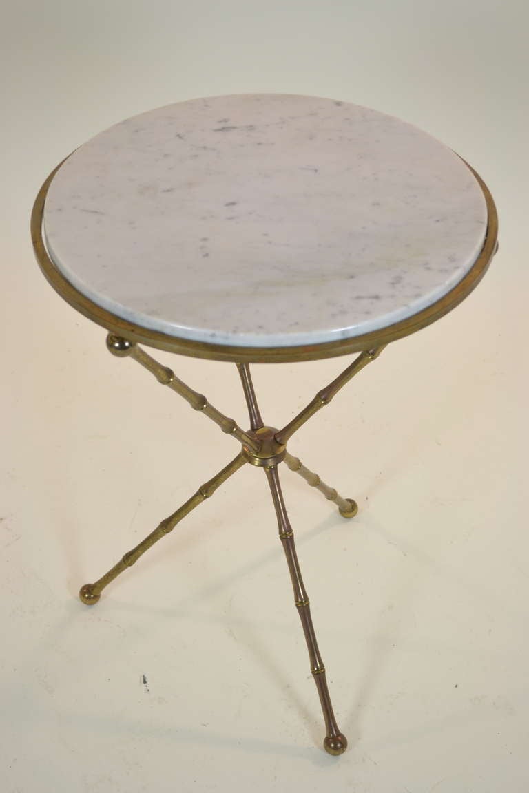 Italian Brass Tripod Drinks Table