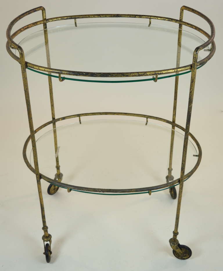 Spanish Gilt Iron Cocktail Cart In Excellent Condition In Norwalk, CT