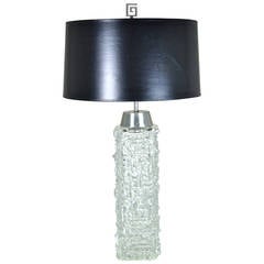 Used Table Lamp by Pukeberg Glass, Circa 1960s