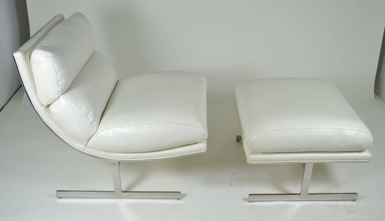 Modern Lounge Chair and Ottoman by Kipp Stewart for Directional, circa 1970 2