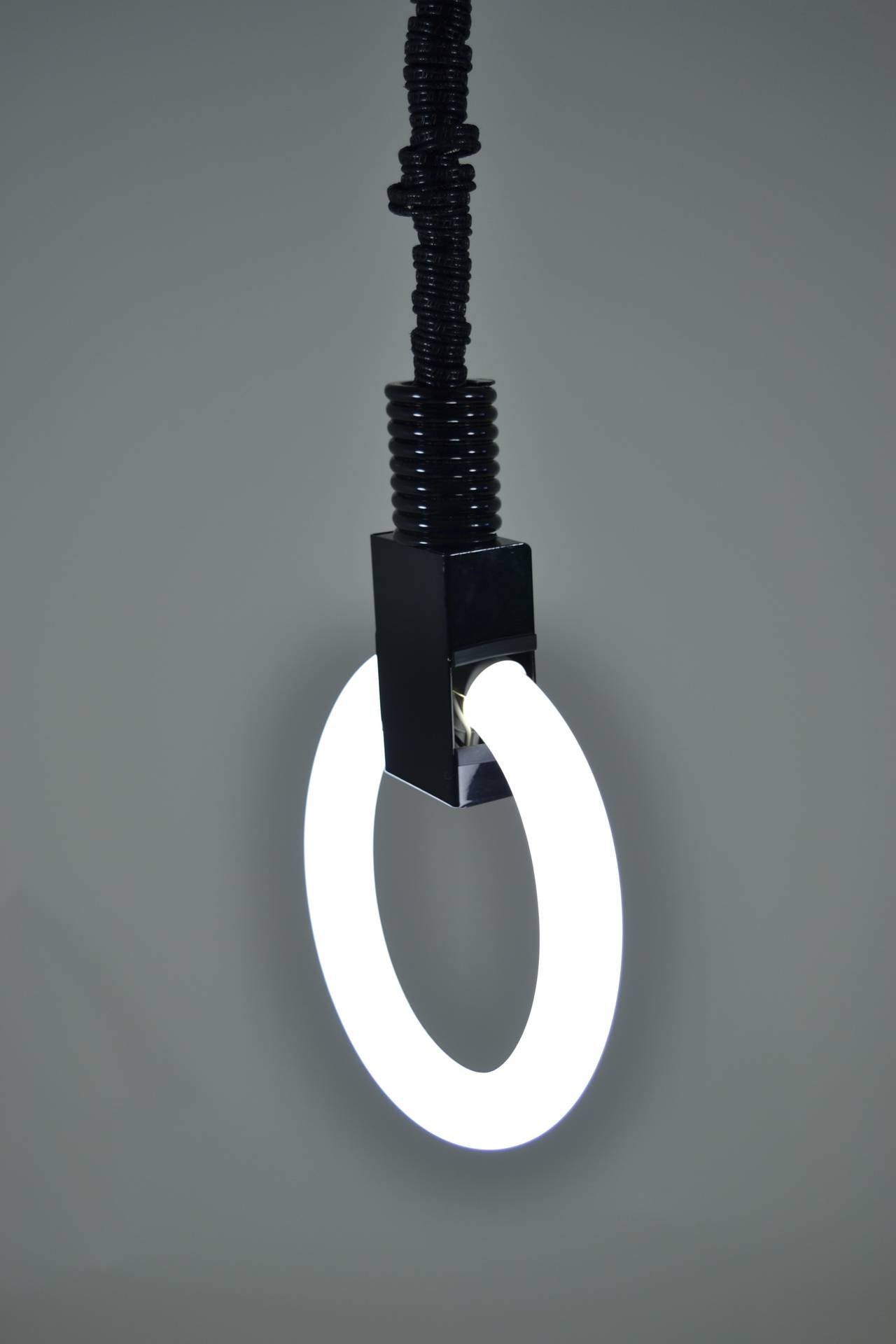 Modern 1970s Italian Neon Ring Pendant